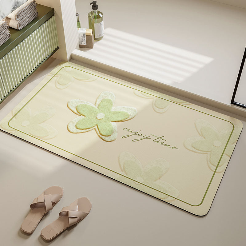 Soft Floral Bath Mat Stornfield