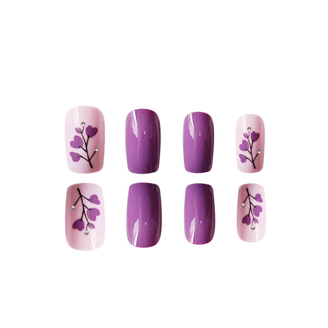 Floral Print Press-On Nail Art Stornfield