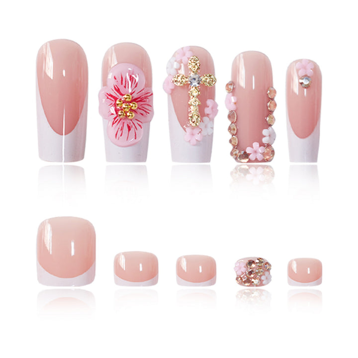 Floral Accent Press-On Nail Art Set Stornfield