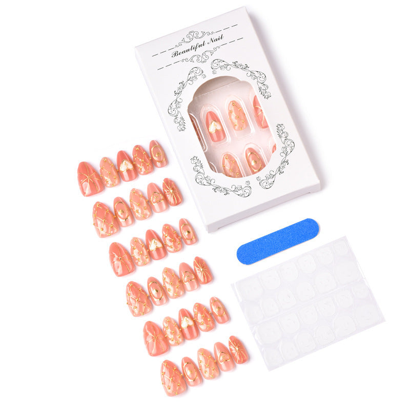Decorative Gold Accent Press-On Nails