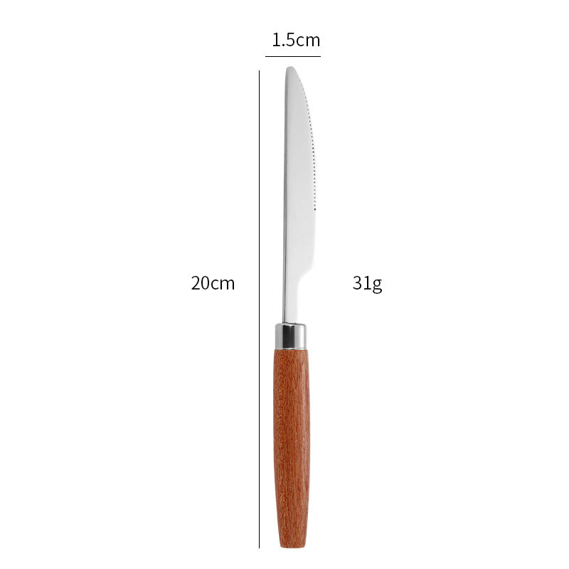Elegant dessert spoon with ergonomic wooden handle Stornfield