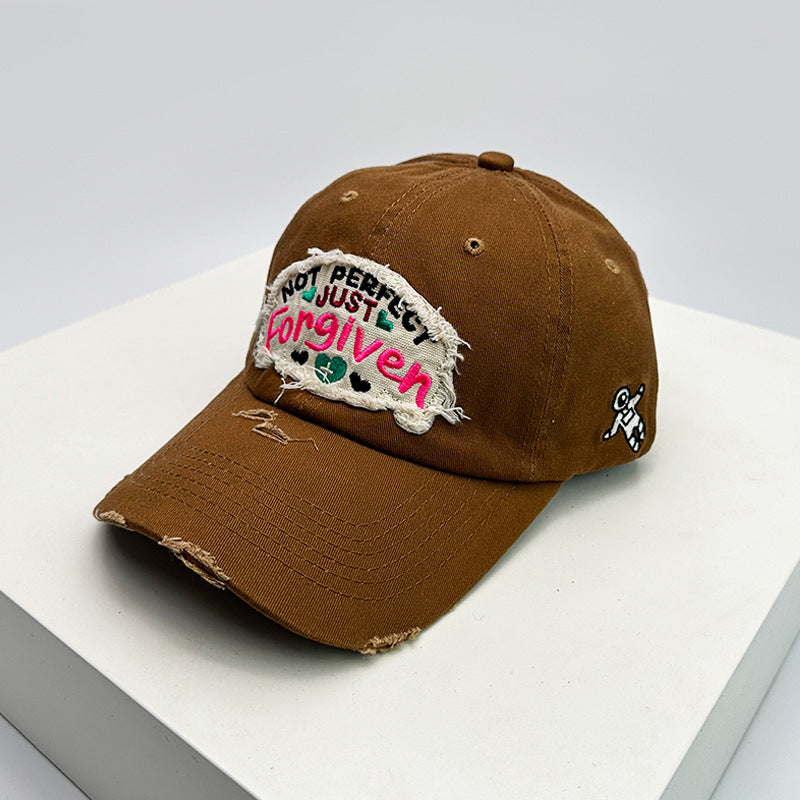 Women's Distressed Cotton Inspirational Baseball Cap Stornfield