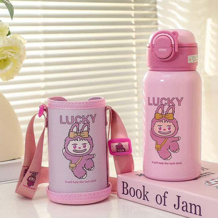 Women Insulated Water Bottle with Practical Carry Strap and Playful Design Stornfield