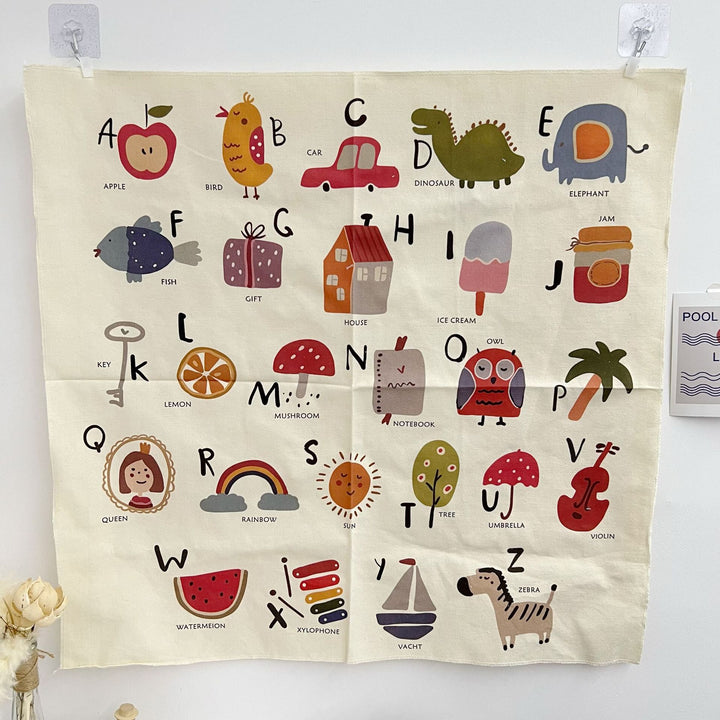 Educational Alphabet Fabric Wall Tapestry