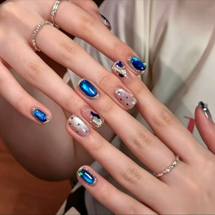 Artistic Celestial Nail Art Extensions