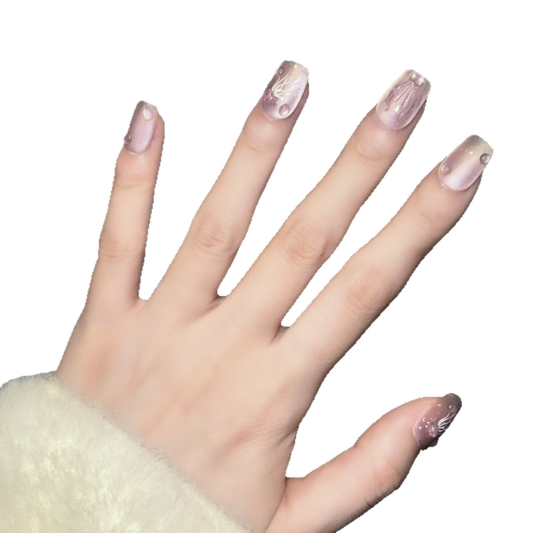Artistic Floral Press-On Nail Set 1790734252