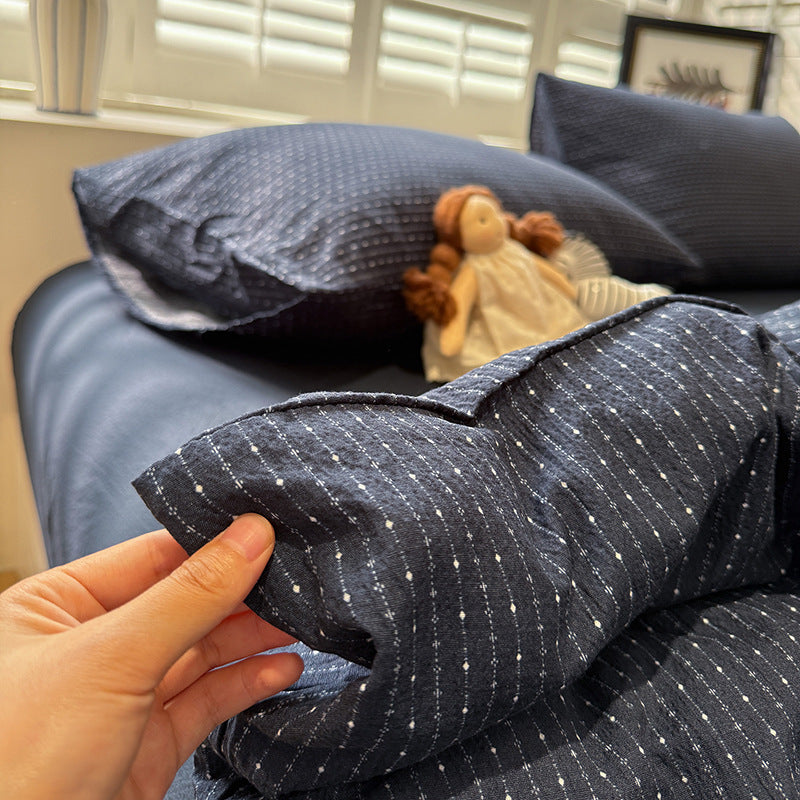 Premium Soft Striped Quilt Set