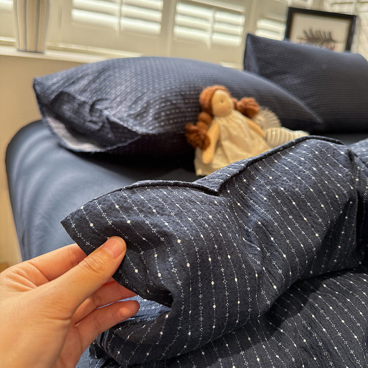 Premium Soft Striped Quilt Set