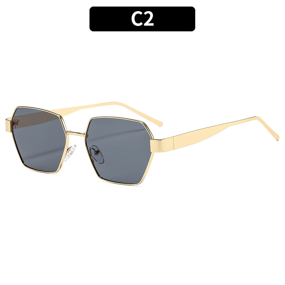 Elegant Hexagonal Frame Sunglasses