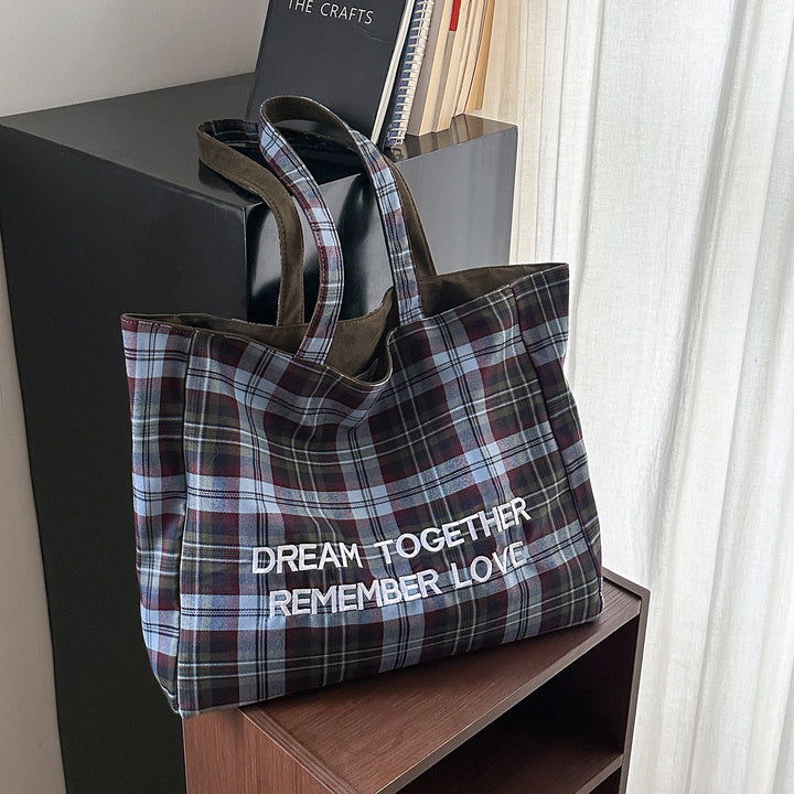 Plaid Patterned Tote Bag Stornfield