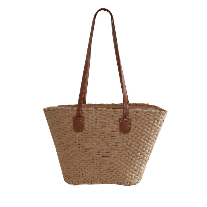 Elegant basket bag with high-quality leather handles Stornfield