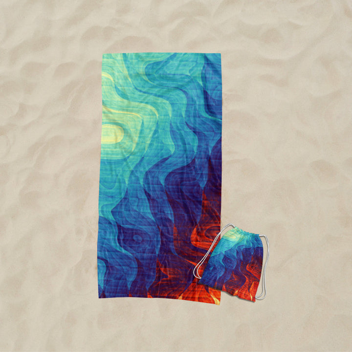 Beach towel with elaborate wave design Stornfield