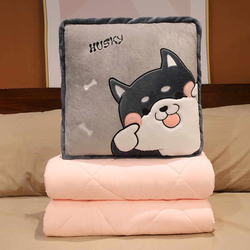 Plush pillow with cute husky design Stornfield