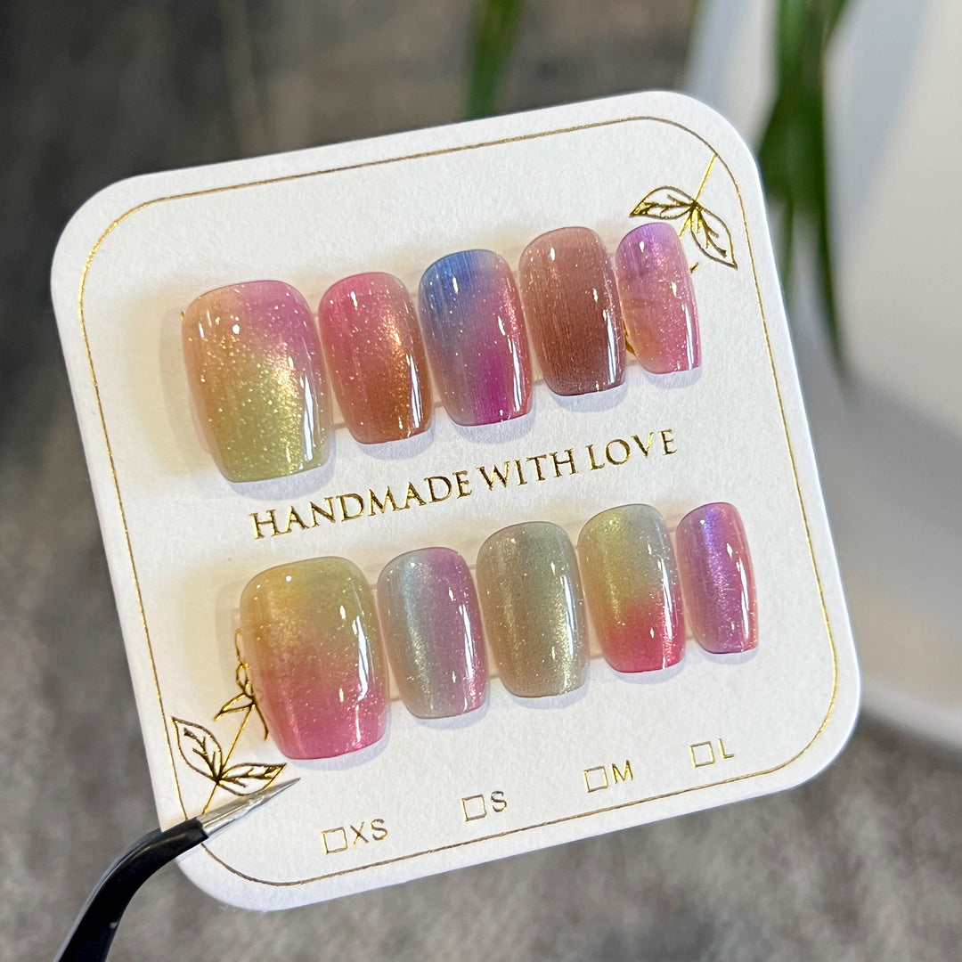 Artistic and colorful acrylic nails Stornfield