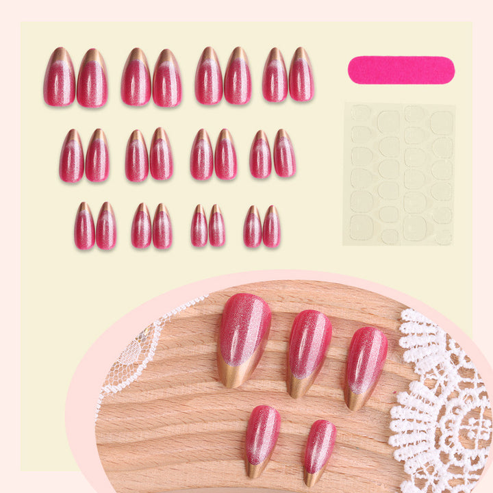 Elegant Stiletto Press-On Nail Art Set with Shimmering Gloss Finish Stornfield