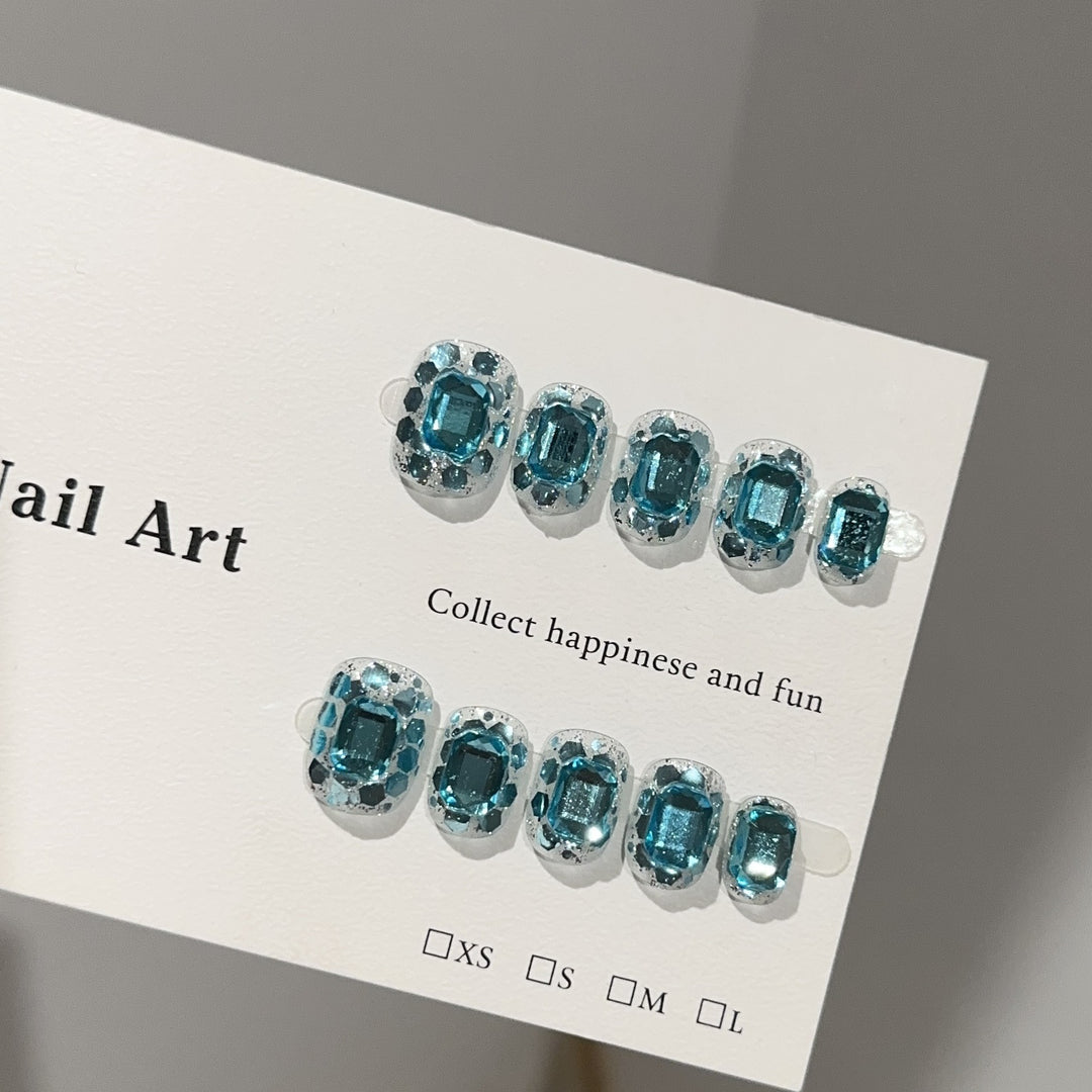 Decorative Rhinestone Press-On Nail Art Set