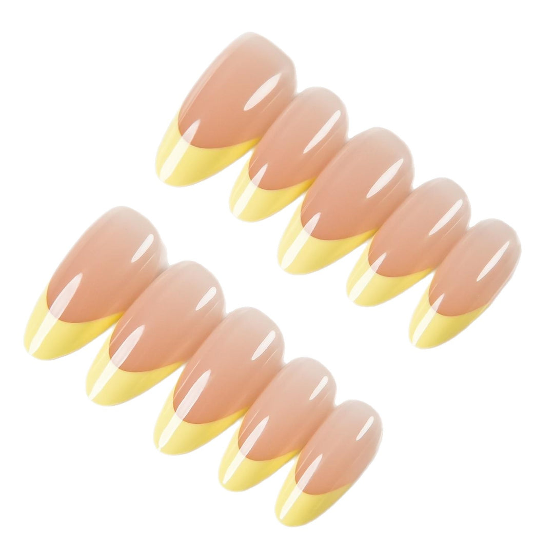 Elegant Press-On Nails with French Tip Design