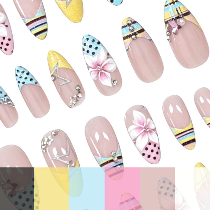Floral Decorative Acrylic Nail Art Enhancements Stornfield