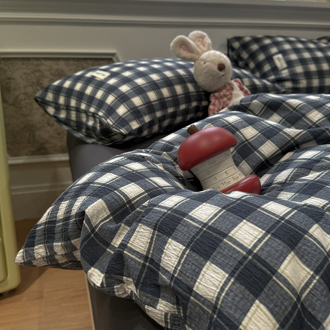 Cozy Plaid Duvet Cover Set