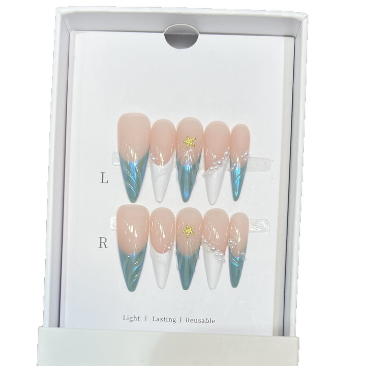 Floral and Polka Dot Press-On Nail Set Stornfield