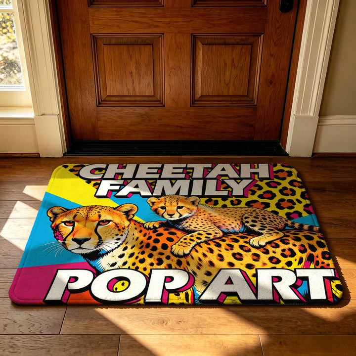 Geometric Technology-Themed Area Mat