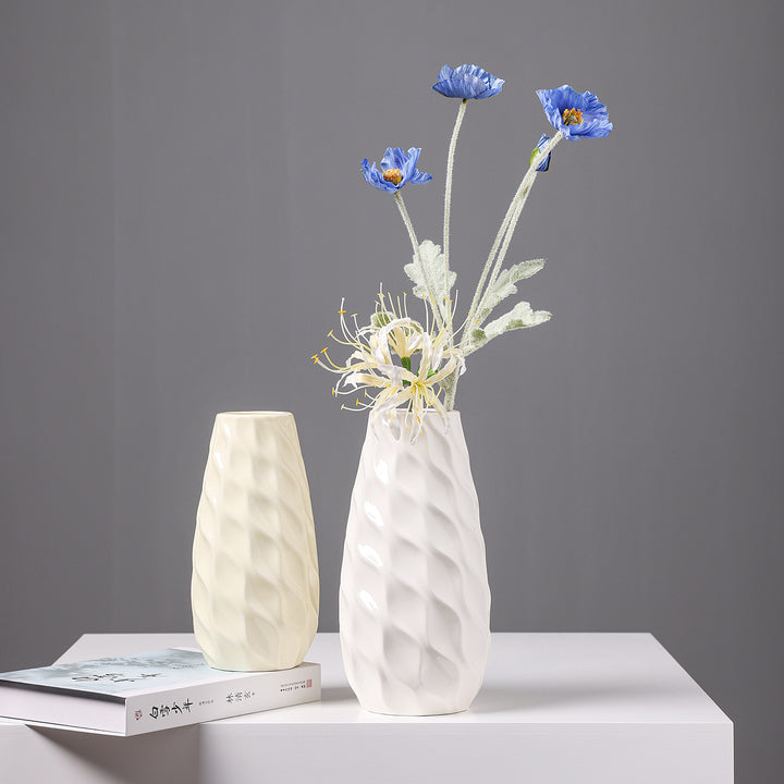 Textured Ceramic Flower Vase