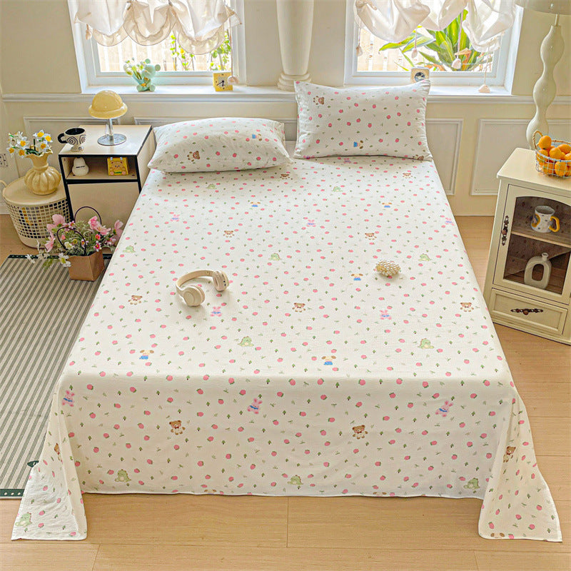 Cartoon-Themed Fitted Bed Sheet Set