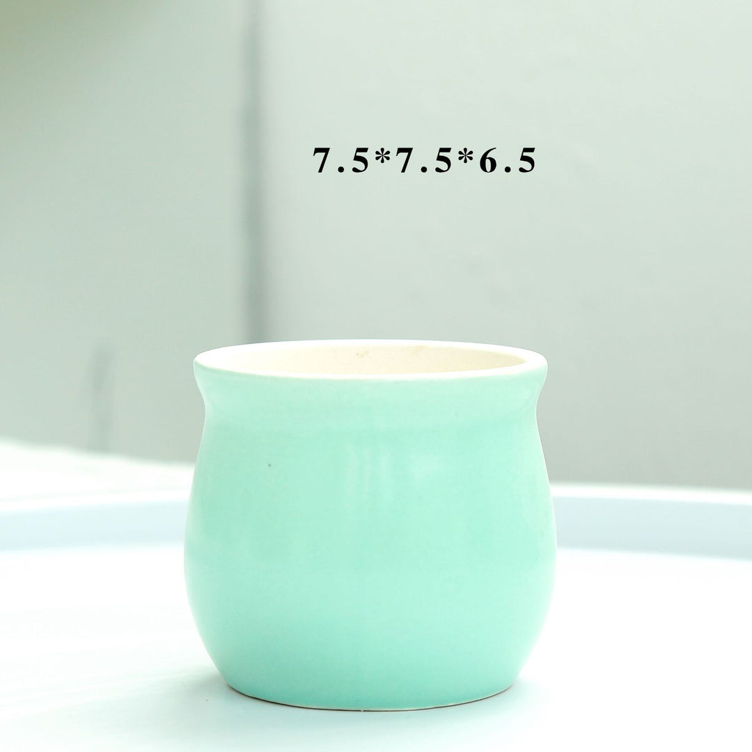 Modern Round Ceramic Planter Stornfeild
