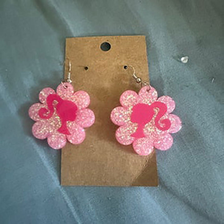 Heart-Shaped Glitter Earrings Stornfield