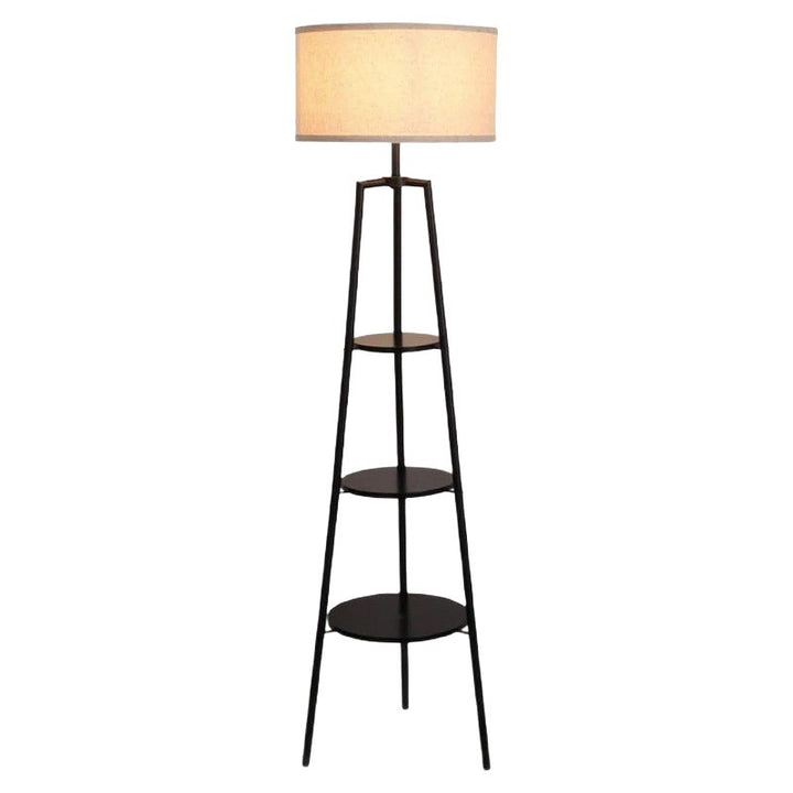 Modern Minimalist Floor Lamp with Storage Shelves