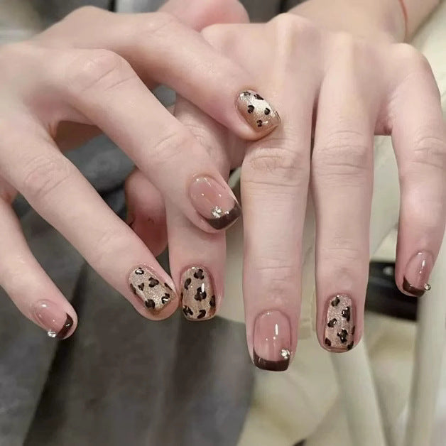 Artistic Leopard Print Nail Enhancements Stornfield