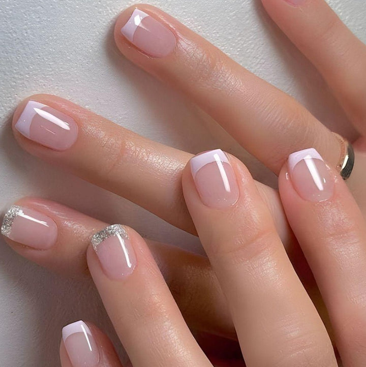 Classic French Tip Nail Enhancements Stornfield