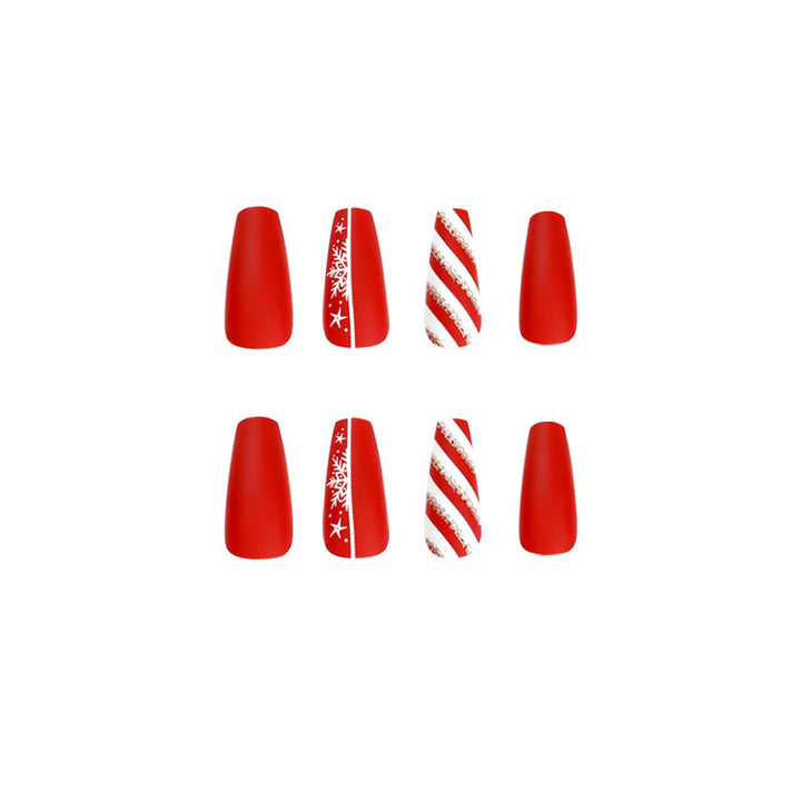 Artful Nail Extensions in Festive Design Stornfield