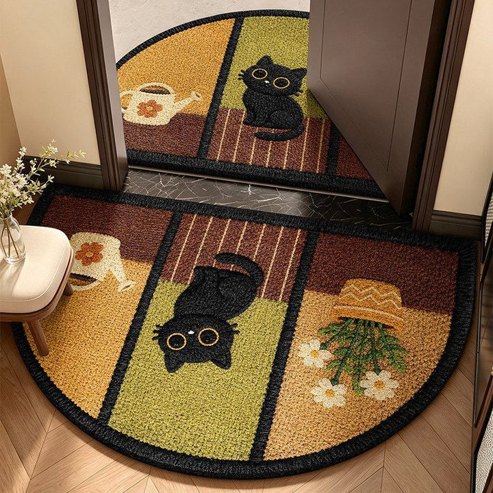 Cat-Themed Round Area Rug