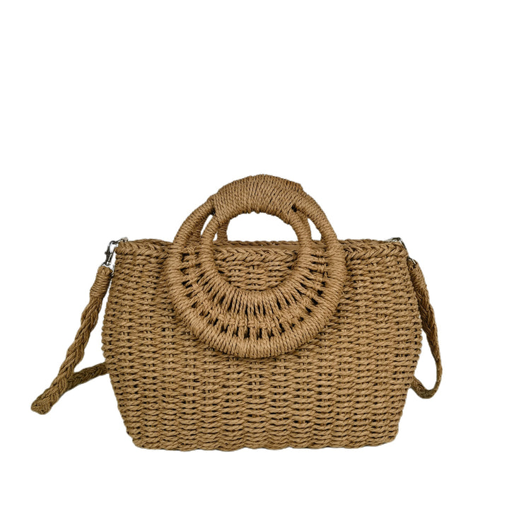 Handcrafted rattan bag with shoulder strap Stornfield