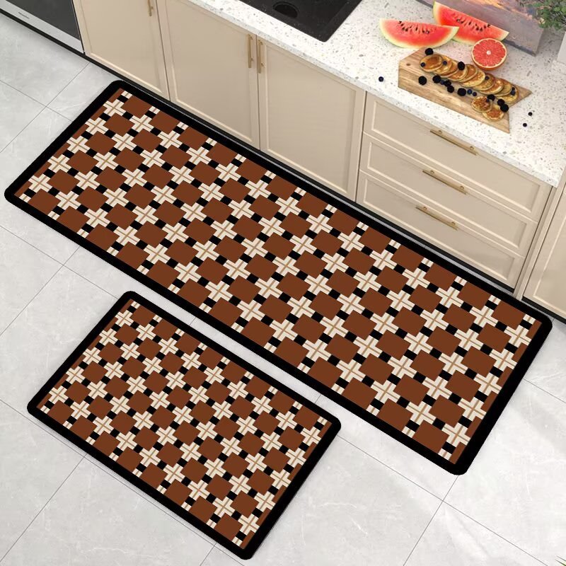 Stylish Floral Patterned Kitchen Mat Set