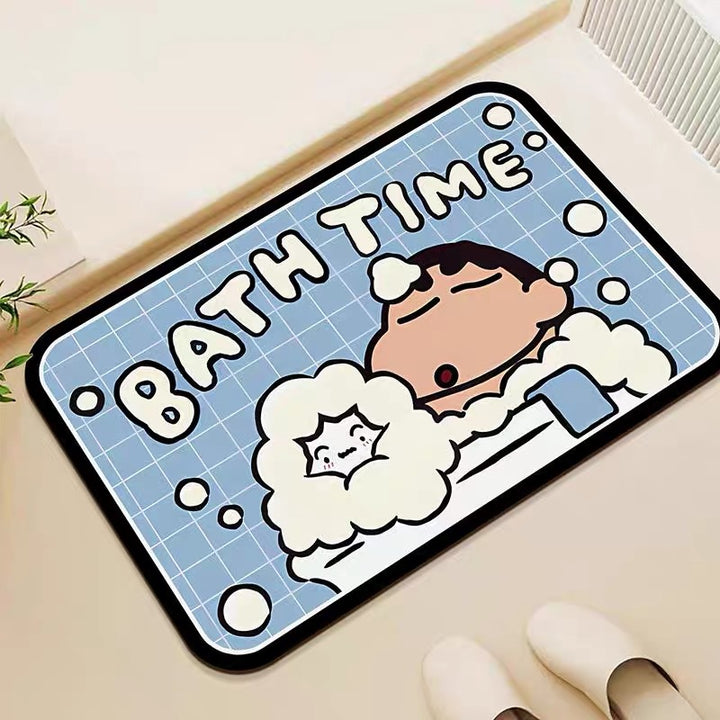 Cartoon-Themed Bathroom Rug