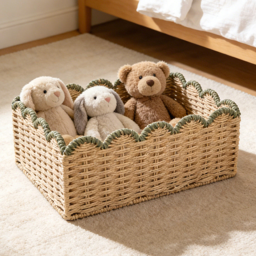 Decorative storage basket with wave edge Stornfield