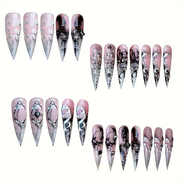 Artistic Gothic Stiletto Press-On Nails Stornfield