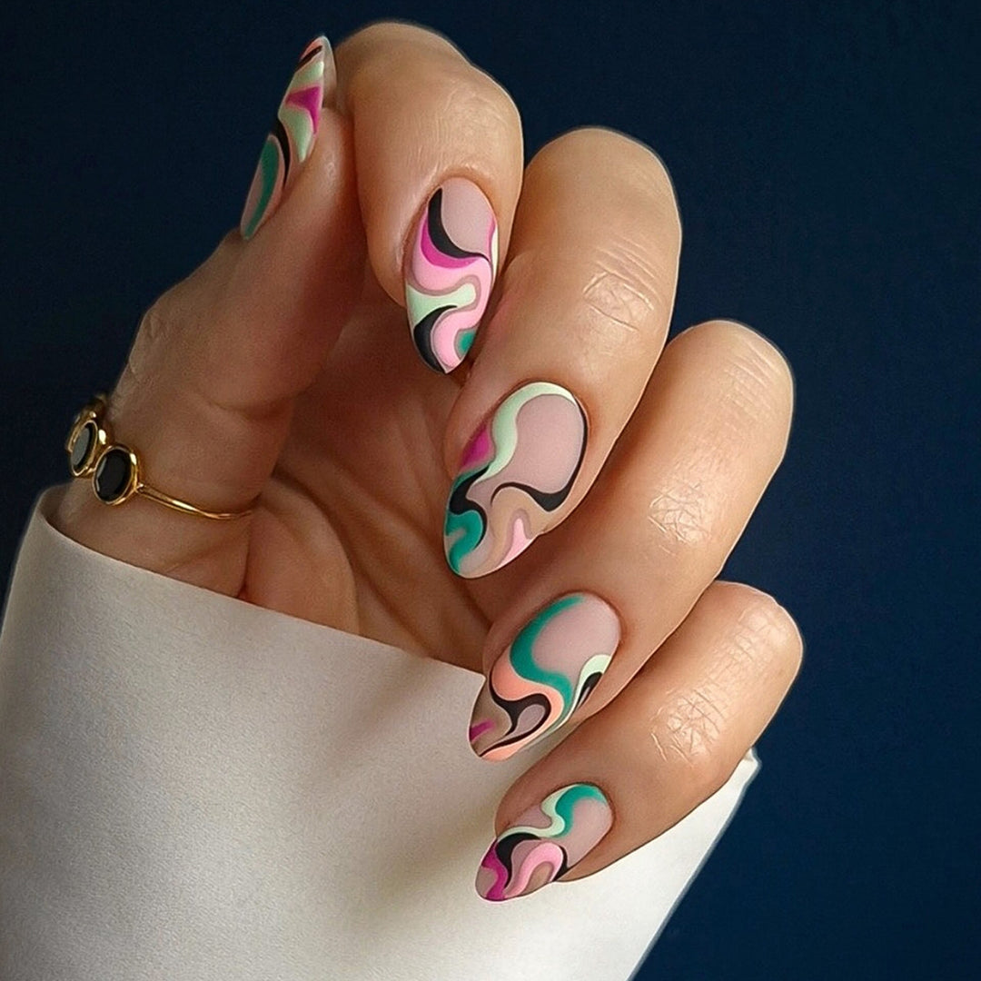Artificial Nails in Modern Abstract Design Stornfield