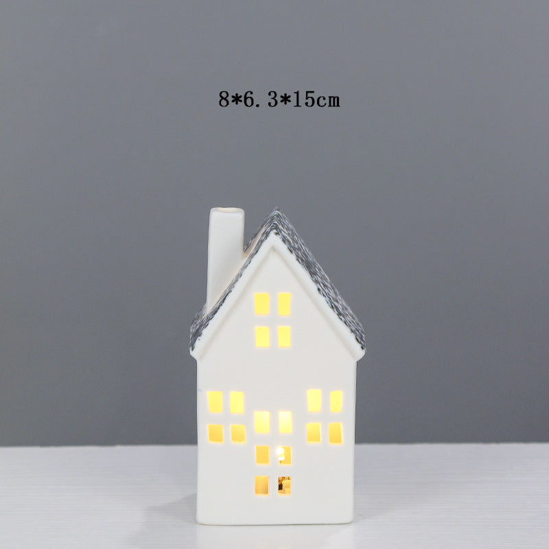 Decorative Ceramic House Lantern Stornfeild 1790310186