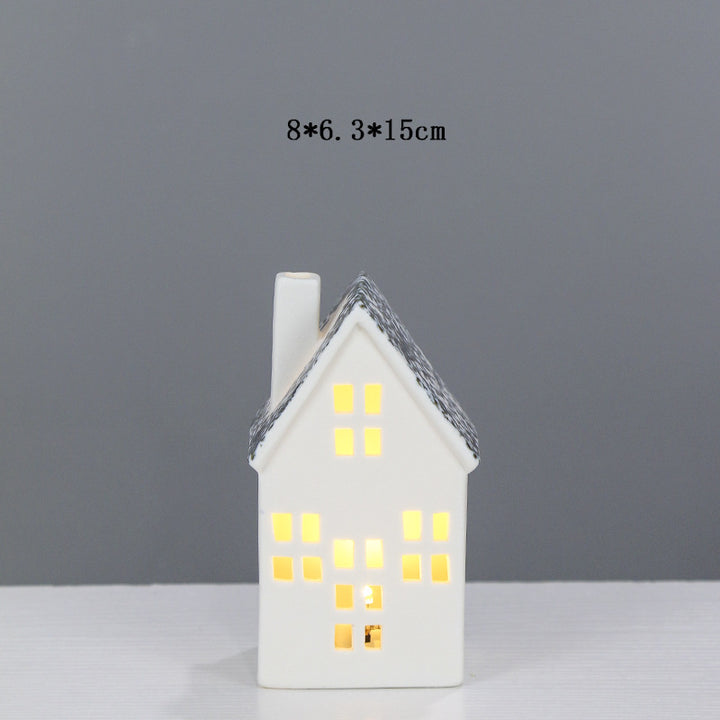 Decorative Ceramic House Lantern Stornfeild 1790310186