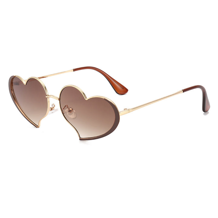 Ladies heart-shaped sunglasses with glamorous frame Stornfield