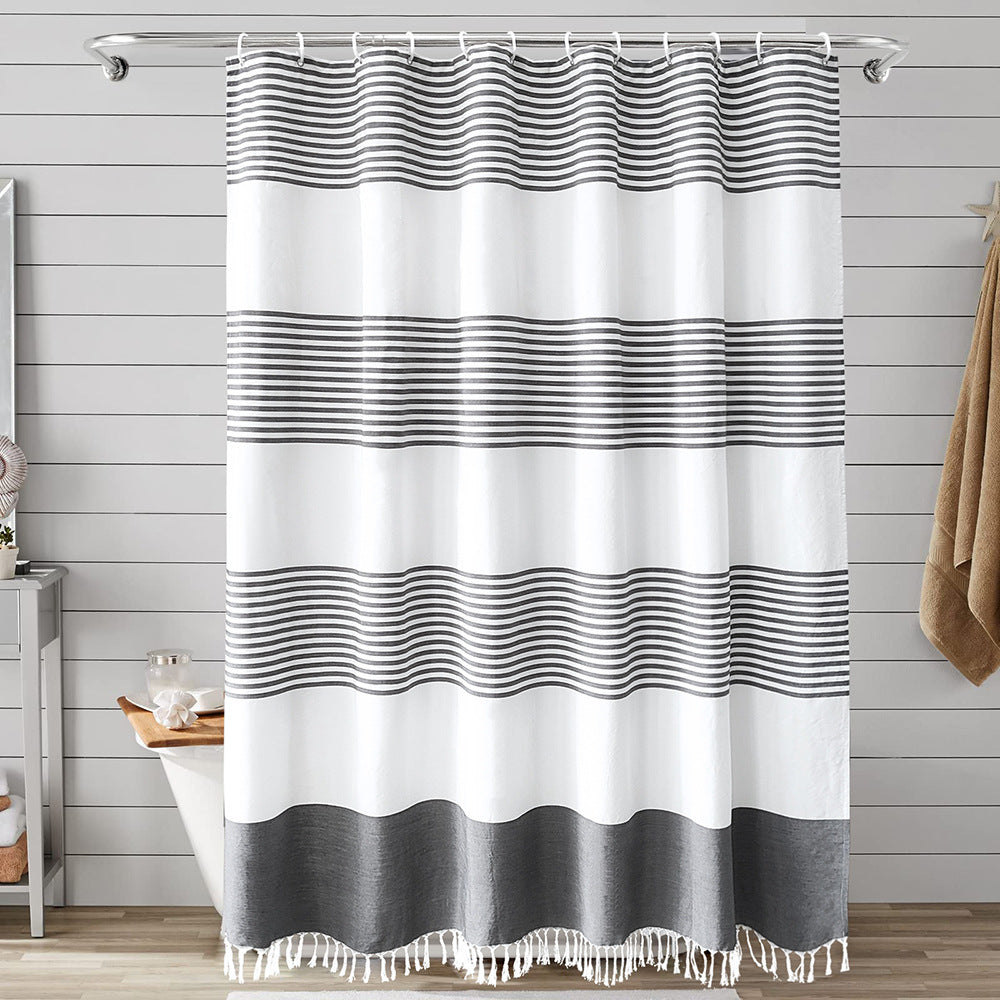 Modern Striped Shower Curtain Stornfield