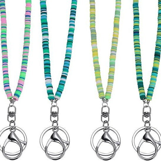 Colorful Beaded ID Badge Holder Lanyard Stornfield