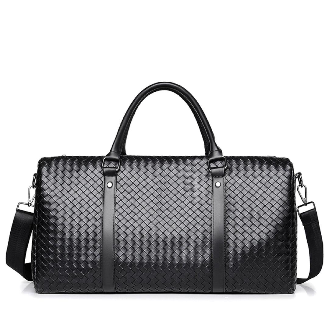 Premium Woven Leather Duffel Bag Stornfield