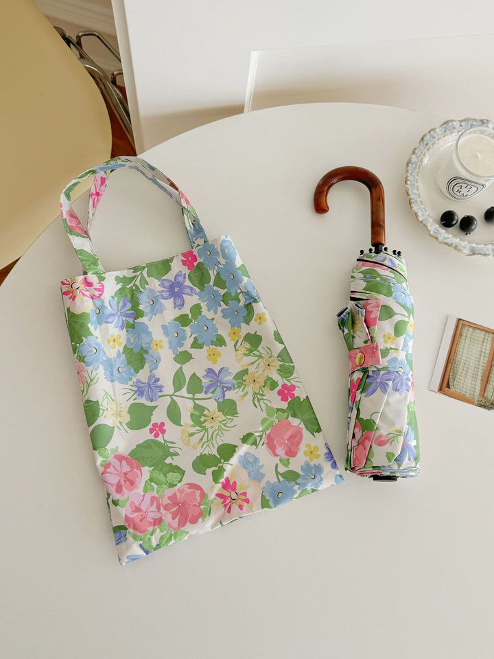 Women Folding Umbrella with Exquisite Floral Design Stornfield