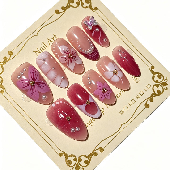 Floral Decorative Press-On Nail Art Kit Stornfield