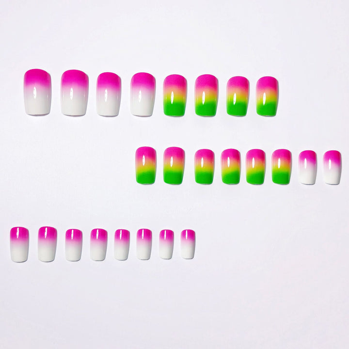 Creative Gel Nails with Neon Gradient Stornfield