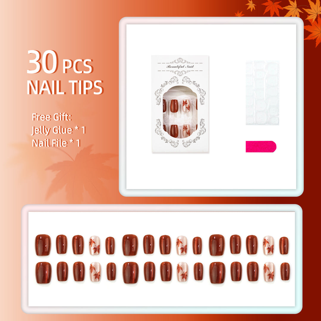 Seasonal Autumn-Inspired Nail Art Set
